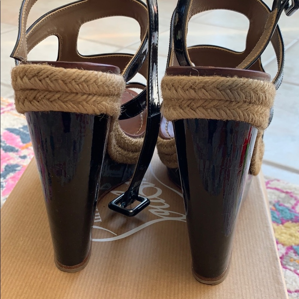 Christian Louboutin Salamanca 120 Patent Wedges - Picture 5 of 6
